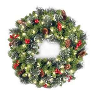  Pre Lit Clear Spruce Wreath