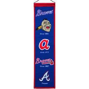 Atlanta Braves MLB Wool 8 X 32 Heritage Banner