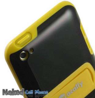MACALLY BLACK YELLOW CASE STAND SKIN FOR iPOD TOUCH 4  