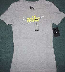 NWT Womens Nike Gray/Yellow/White S/S Shirt M 8 10  