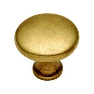 Belwith P14255 LB   Round Plain Knob, Diameter 1 1/8, Lustre Brass,