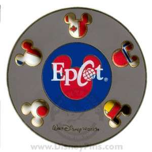 Disney Pin Epcot Country Flag Spinner Mickey Icon New  