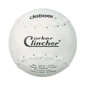  Debeer 12 Specialty Cork Core Clincher Softballs WHITE 