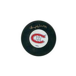  Autographed Gump Worsley Hockey Puck   Autographed NHL 
