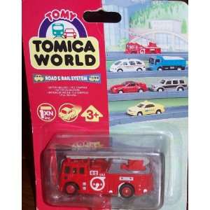  Tomica World Road & Rail System Motorised Fire Engine 