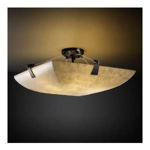 Justice Design Group CLD 9632 25 MBLK Clouds 6 Light Semi Flush Mount 