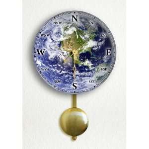  Earth Satellite Image 6 Silent Pendulum Wall Clock