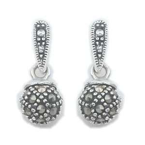  Silverflake  Marcasite Earrings_2 Jewelry