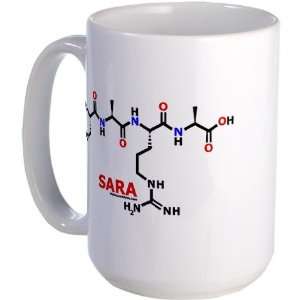 Sara name molecule Humor Large Mug by 