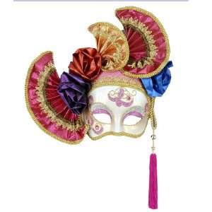  Pink Fanning Headdress Venetian Mask [Apparel] Everything 