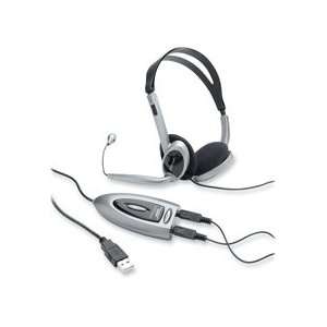  Headset with USB adapter offers a full, rich stereo sound. Works 