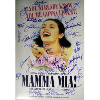Mamma Mia Broadway cast signed poster  
