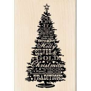    Inkadinkado Holiday Tree Wordplay Wood Stamp Arts, Crafts & Sewing