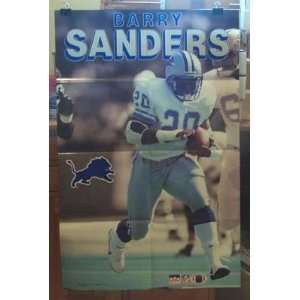  1991 BARRY SANDERS STARLINE POSTER DETROIT LIONS 