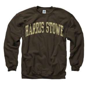  Harris Stowe State Hornets Brown Arch Crewneck Sweatshirt 