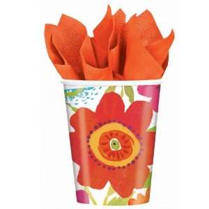  Lets Party By Amscan Floral Splash 9 oz. Paper Cups 