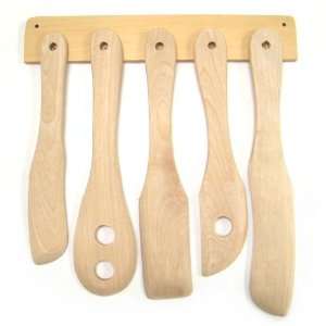  Beech Wood Spurtle Set of 6