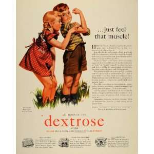  1943 Ad Dextrose Sugar Muscle Energy Girl Boy Children 
