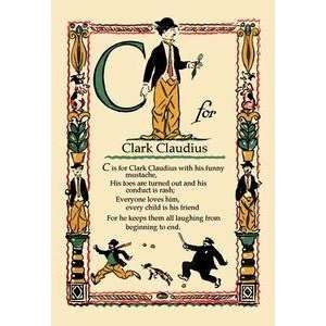  Vintage Art C for Clark Claudius   07423 x