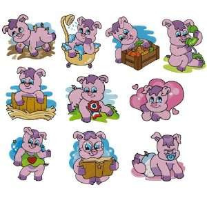  Playful Piggies Collection Embroidery Designs on Multi Format 