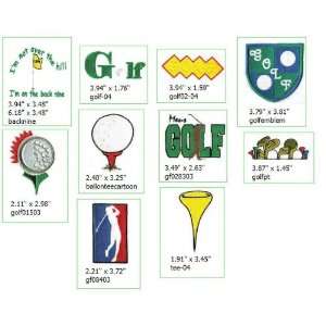 Golf Collection Embroidery Designs on Multi Format CD   StitchClix 