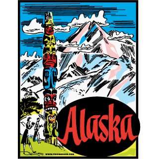  Fridgedoor Alaska Totem Pole Travel Decal Magnet 