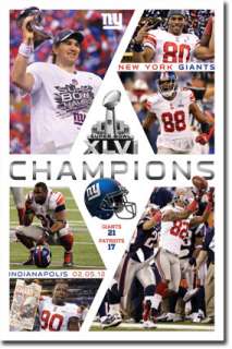 Super Bowl 2012 Celebration Poster New York Giants 4300  