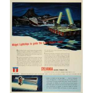  1944 Ad Sylvania Electric Boeing B314 Dixie Clipper Flying 