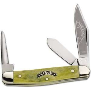  Boker Cinch Knives Rancher Stockman 3 1/2 Closed w/Yellow 