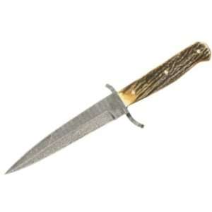  Boker Knives 917DAM Damascus Fixed Blade Trench Knife with 