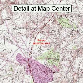 USGS Topographic Quadrangle Map   Borger, Texas (Folded/Waterproof 