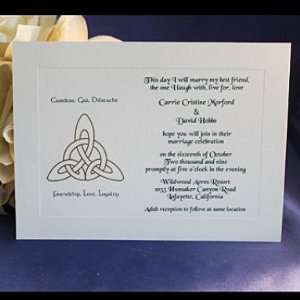  Trinity Knot Horizontal Invitation