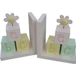  Girl ABC Blocks Bookends Baby
