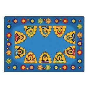  Busy Bee ABC Learning Rug Rectangle 8 4 W x 11 8 L 