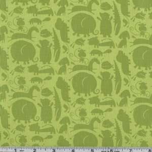  45 Wide Oh Boy Animal Tones Lime Fabric By The Yard 
