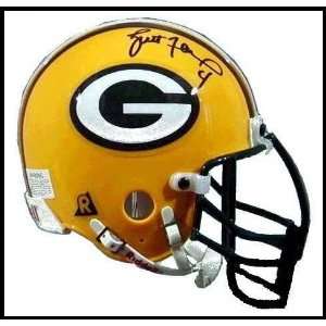  Brett Favre Autographed/Hand Signed Mini Helmet Sports 