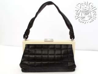 Chanel Black Cube Quilt Classic Frame Bag  