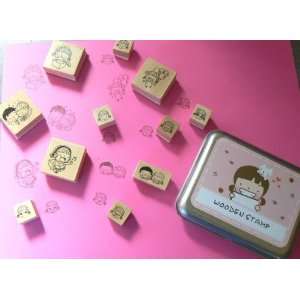  Wooden Stamp Miniature Set Arts, Crafts & Sewing