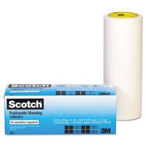  Positionable Mounting Adhesive, 24 in x 50 ft, Clear 