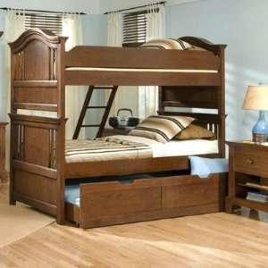  Bradford Twin Bunk Bed with Full Extension in Rich Cherry 