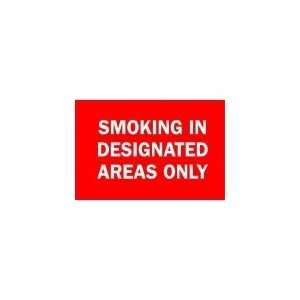 BRADY 72176 Sign,10X14,Smoking In Designated Areas  