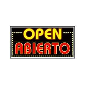  Open Abierto Backlit Sign 20 x 36