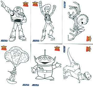 TOY STORY SERIES 2 COLOR ME IRON SET (6)  