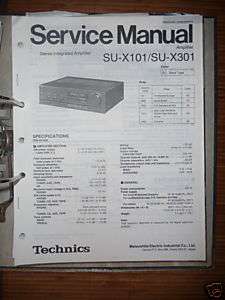 Service Manual Technics SU X101/X301 Amplifier,ORIGINAL  
