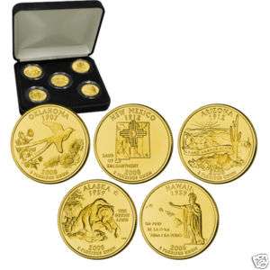2008 24K Gold Plated State Quarters  