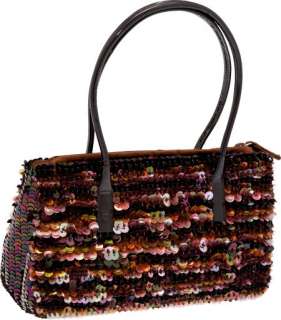 Prada Brown, Copper, and Pink Sequin Small Bag NR  