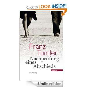 Nachprüfung eines Abschieds Erzählung (German Edition) Franz 