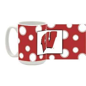 Wisconsin Badgers   Polka Dot   Mug