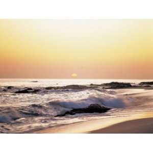  Peaceful Sunset over Waves Lapping in a Sea Photographic 