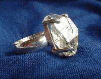 Herkimer Diamond 925 Sterling Silver Ring~Reiki~Crystal Healing~Size Q 